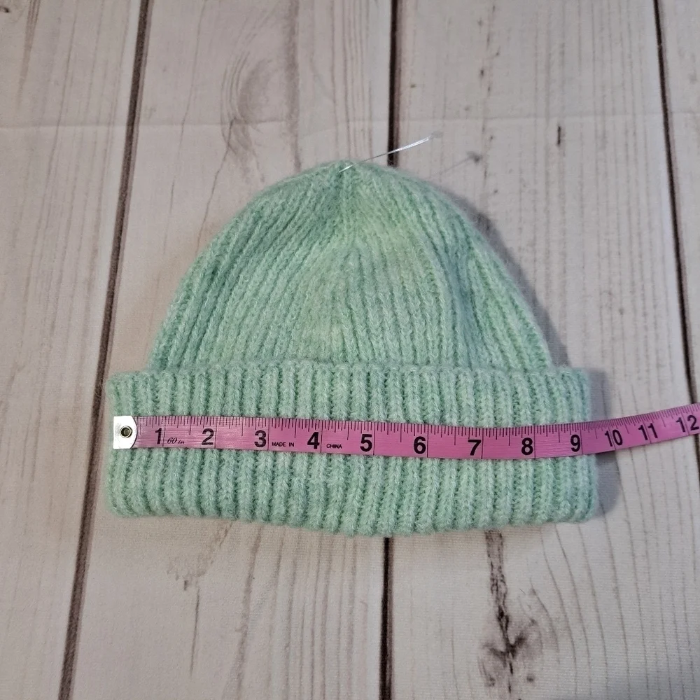 ZARA Medium Mint Green Beanie Hat Cap